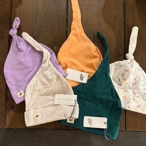 Monica and Andy Colorful Knotted Newborn Beanies Set